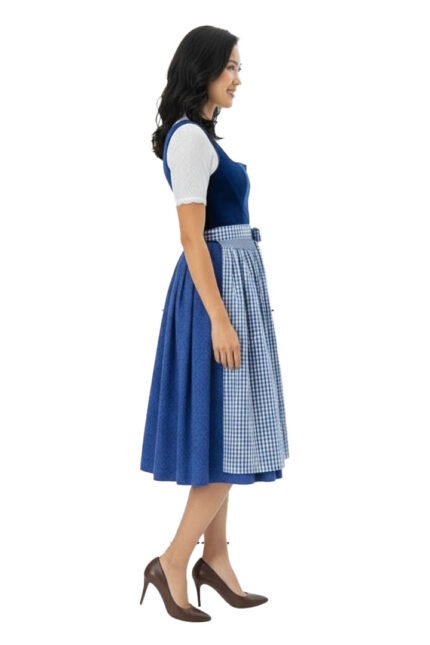 Authentic Millane German Blue Drindl Dress For Oktoberfest
