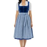 Authentic Millane German Blue Drindl Dress For Oktoberfest
